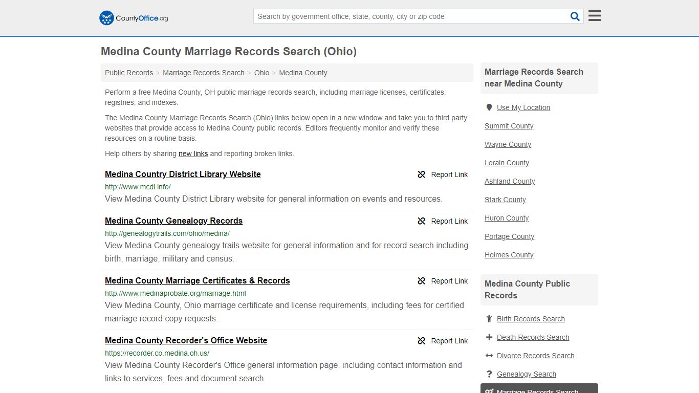 Marriage Records Search - Medina County, OH (Marriage ...