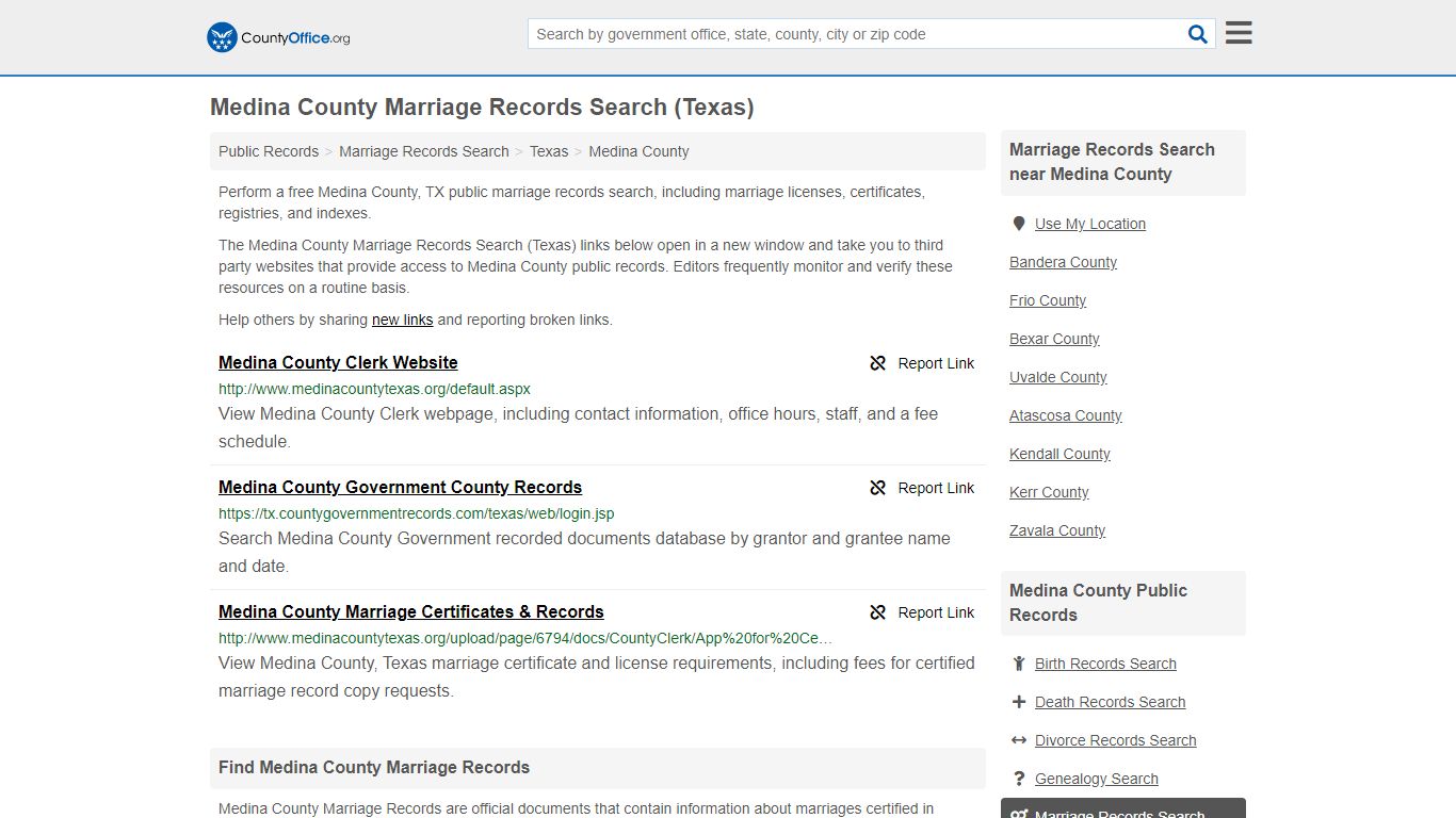 Marriage Records Search - Medina County, TX (Marriage ...